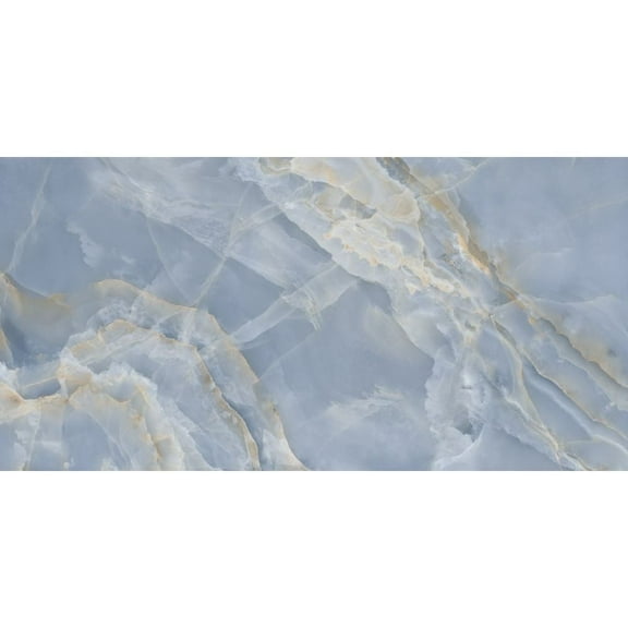 Sample - The Tile Life Monarch Jewel Polished Porcelain Tile, 4" x 4", Azul, 1-Piece