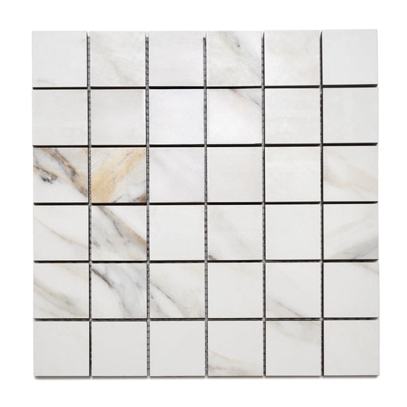 The Tile Life Monarch Oro Borghini 4" x 4" Matte Porcelain Mosaic Tile Sample, 1 Piece