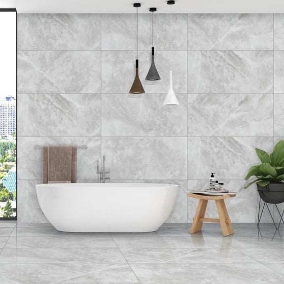 The Tile Life Nimbus Blanco Polished Porcelain Floor & Wall Tile, 4 x 4 in, 1-Piece Sample