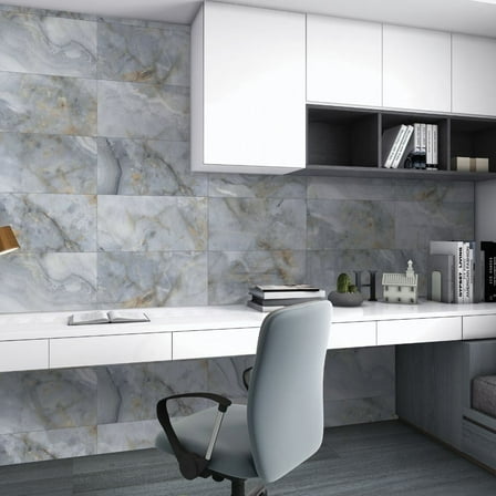 The Tile Life Nova Azul Polished Porcelain Floor & Wall Tile, 4 x 4 in, 1-Piece Sample