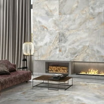 The Tile Life Starlight Ember Beige Polished Porcelain Floor & Wall Tile, 4 x 4 in, 1-Piece Sample