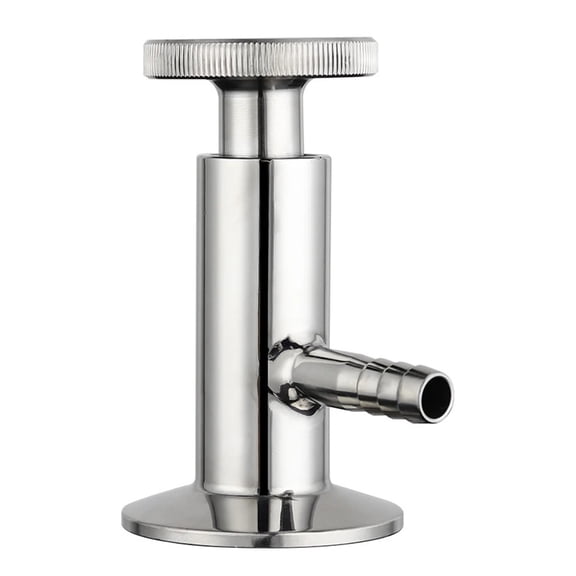 Sample Valve, 1.5'' Tri Clamp Sanitary Sampling Valve Ferrule OD 50.5mm,10mm Hose Barb Tri Clover Pipe Fitting Homebrew Hardware