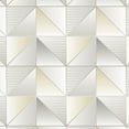 thumbnail image 1 of Sample for display purpose only.Concord Wallcoverings Textured Wallpaper geometric Featuring triangles forms, Silver Gray Cream, 7 In x 10 In, GX37631, 1 of 1