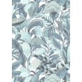 thumbnail image 1 of Sample for display purpose only.Concord Wallcoverings Textured Wallpaper Botanical jungle, Blue Cream Gold, 7 In x 10 In, 10202-18, 1 of 1
