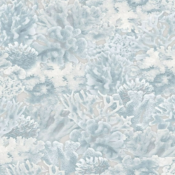 Sample for display purpose only. Concord Wallcoverings Textured Wallpaper vintage ocean coral, Blue, 7 In x 10 In, FH37502
