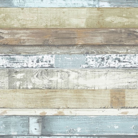Sample for display purpose only. Concord Wallcoverings Textured Wallpaper wood wood tiles, Blue Brown Gray, 7 In x 10 In, FH37555