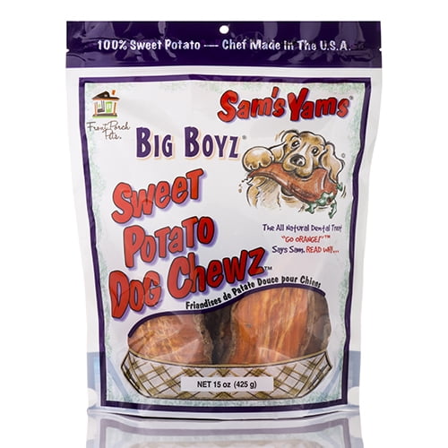 Sams Yams Sweet Potato Dog Treats, Healthy Dog Treats for Large Dogs
