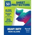 Samsill 50 Pack Heavy Duty Sheet Protectors, NonGlare, 8.5x11 Inch