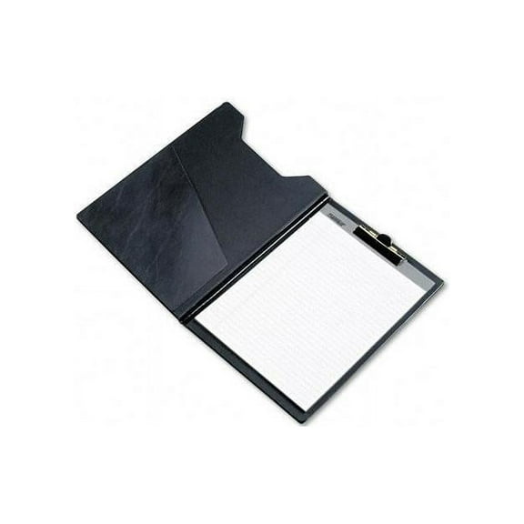 Samsill 71410 Pad Holder, Heavyweight Sealed Vinyl, Brass Clip, Inside Front Pocket, Black, 1 Each