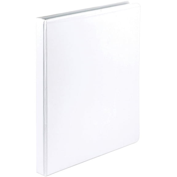 Samsill Economy 1/2" View Ring Binder - 1/2" Binder Capacity - Round Ring Fastener(s) - Polypropylene, Chipboard - White - Recycled - Durable, Clear O | Bundle of 2 Cartons