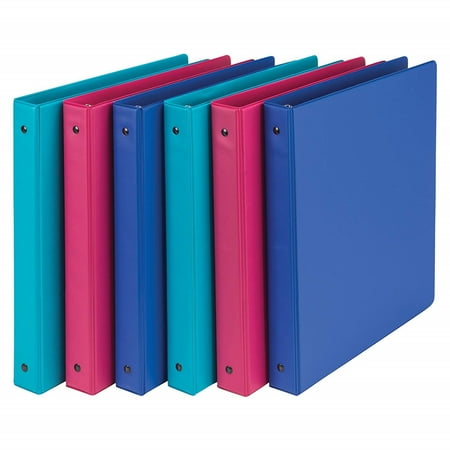 Samsill Fashion Color 1" Round Ring Storage Binders, Assorted Colors, 6 Pack price history and forecast - Samsill