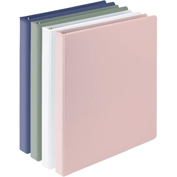 Samsill Plant-Based 2 Inch Durable D-Ring - A, View Binder - Eco-Friendly - USDA Certified Biobased - 4 Pack - Boho Assortment