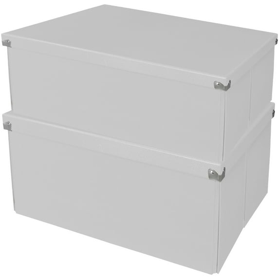 Samsill Pop 'n' Store Mega Box, White, 2pk