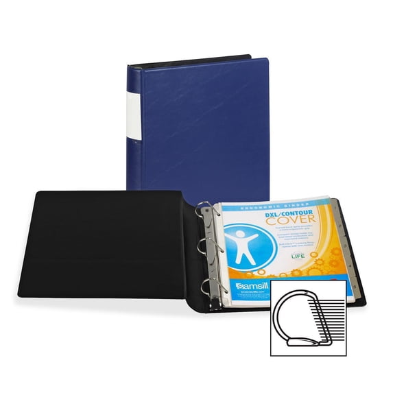 Samsill, SAM17652, Contour Cover D-Ring Reference Binder, 1 Each, Dark Blue