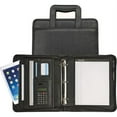 thumbnail image 1 of Samsill Sterling Zipper Binder Portfolio Letter - 8 1/2" x 11" Sheet Size - 3 x Round Ring Fastener(s) - 2" Fastener Capacity for Folder - 2 Exterior, Internal Pocket(s) - Vinyl, Leather - Black - 5.2, 1 of 7