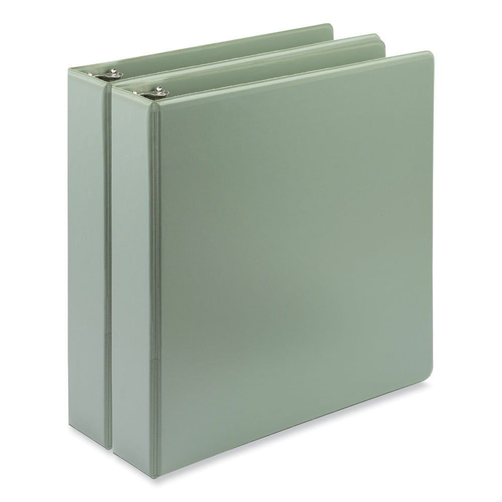 Samsill U69542 Earth's Choice 1.5 in. Capacity 11 in. x 8.5 in. Plant Based BOHO D-Ring View Binders - Sage (2/Pack)