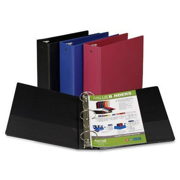 Samsill Value Storage Ring Binder With Pockets Assorted 1CT