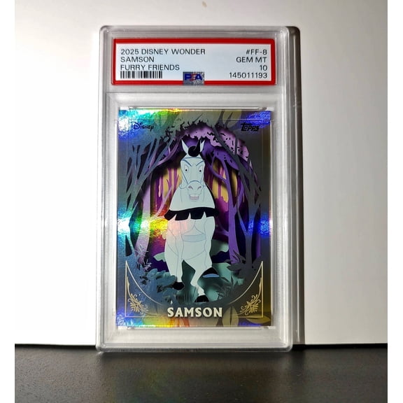 Samson 2025 Topps Disney #FF-8 Furry Friends Card Sleeping Beauty PSA 10