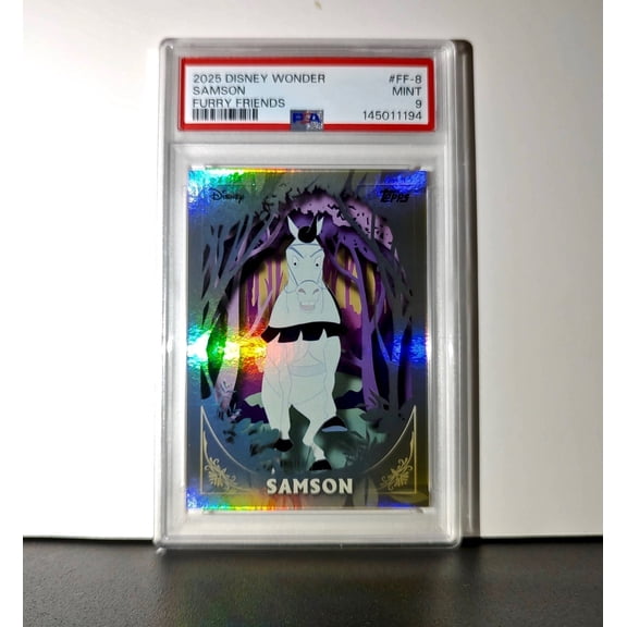 Samson 2025 Topps Disney #FF-8 Furry Friends Card Sleeping Beauty PSA 9 MT