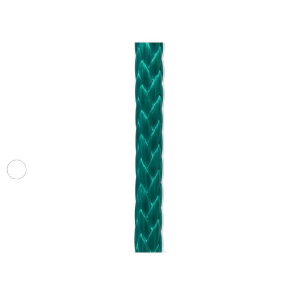 Samson AmSteel-Blue Rope, Green 7/64" x 600' Spool. Samson, AmSteel-Blue Rope is a Dyneema HMPE fiber in a 12-Strand Single Braid