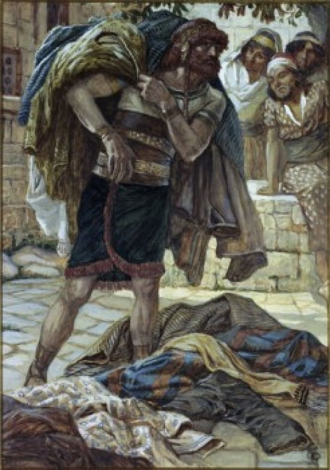 Samson Brings Back the Garments James Tissot (1836-1902 French) Watercolor Jewish Museum New York Canvas Art - James Tissot (24 x 36)