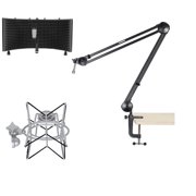 Samson C01 Studio Condenser Recording Mic+Boom Arm+Desk Clamp+Shock Mount+Shield
