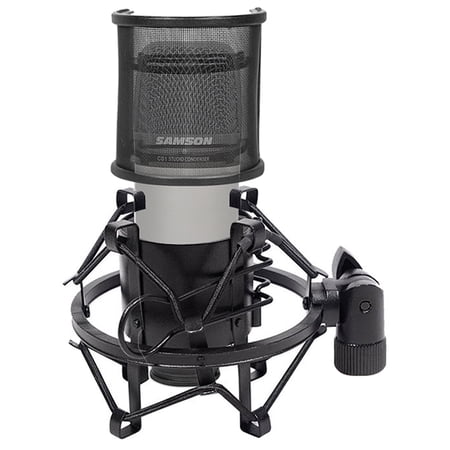 Samson C01 Studio Recording Microphone+Curved Pop Filter Windscreen+Shock Mount