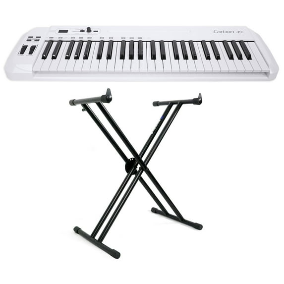 Samson Carbon 49 Key USB MIDI DJ Keyboard Controller + Software + Stand