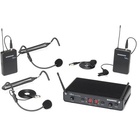 Samson Concert 288 Presentation Dual-Channel Wireless Microphone System with 2 Headset Mics & 2 Lav Mics (I: 518 to 566 MHz) - image 1 of 2