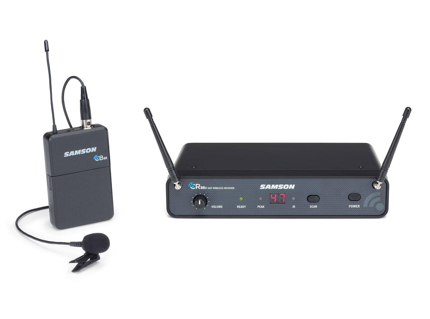 Samson Technologies Concert 88x Presentation Wireless System with LM5 Lavalier Microphone K Band SWC88XBLM5-K, Black
