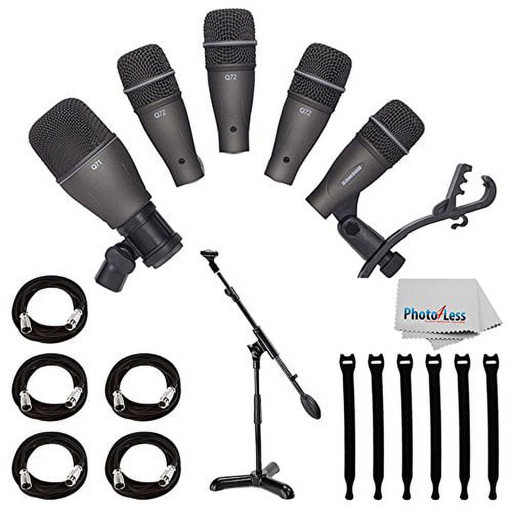 Samson DK705 5Piece Drum Microphone Kit + Samson MB1 Mini Boom Stand