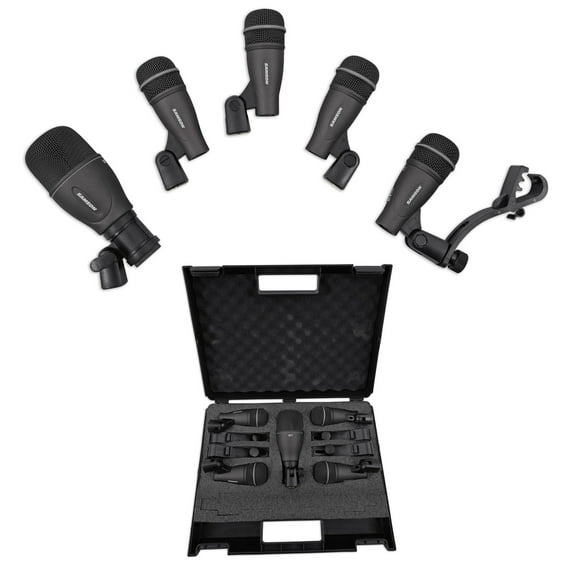 Samson DK705 Drum Microphone Kit-(1) Kick+(4) Snare/Tom For Church Sound Systems