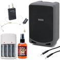 thumbnail image 1 of Samson Expedition XP106wDE Rechargeable Portable PA with Headset Wireless System and Bluetooth + Mic Sanitizer + Stereo Interconnect Cable + 4 AA Batteries & White Charger - Top Value Bundle, 1 of 7