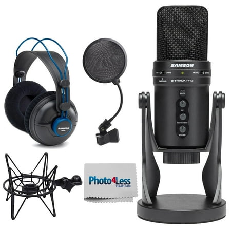 Samson G-Track Pro USB Mic with shock Mount & Cradle + Headphones + Pop Filter