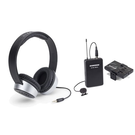 Samson Go Mic Mobile Lavalier Wireless System and SR450 Closed Back Headphone Bundle