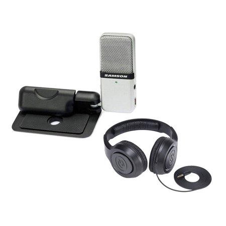 Samson Go Mic Portable USB Condenser Microphone Pack with Headphones
