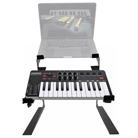 Samson Graphite M25 25-Key USB MIDI Keyboard Controller+Dual Shelf Studio Stand