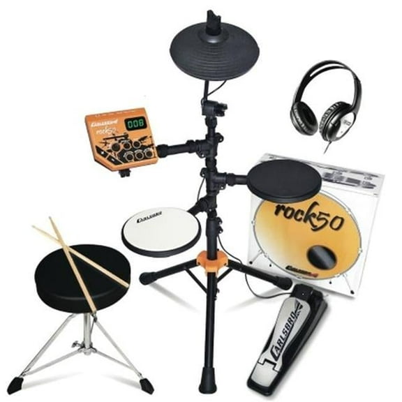Samson Instruments 365206 Rock50 Junior Electronic Drum Kit with Sound Module & Headphones - 3 Piece