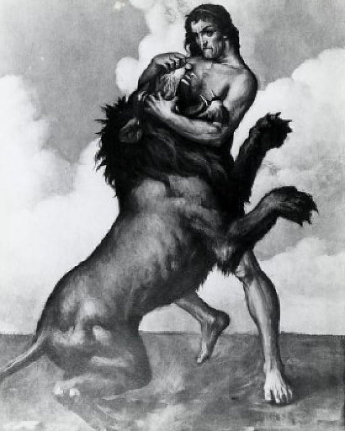 Samson Kills a Lion Bianchi John Canvas Art - John Bianchi (18 x 24)