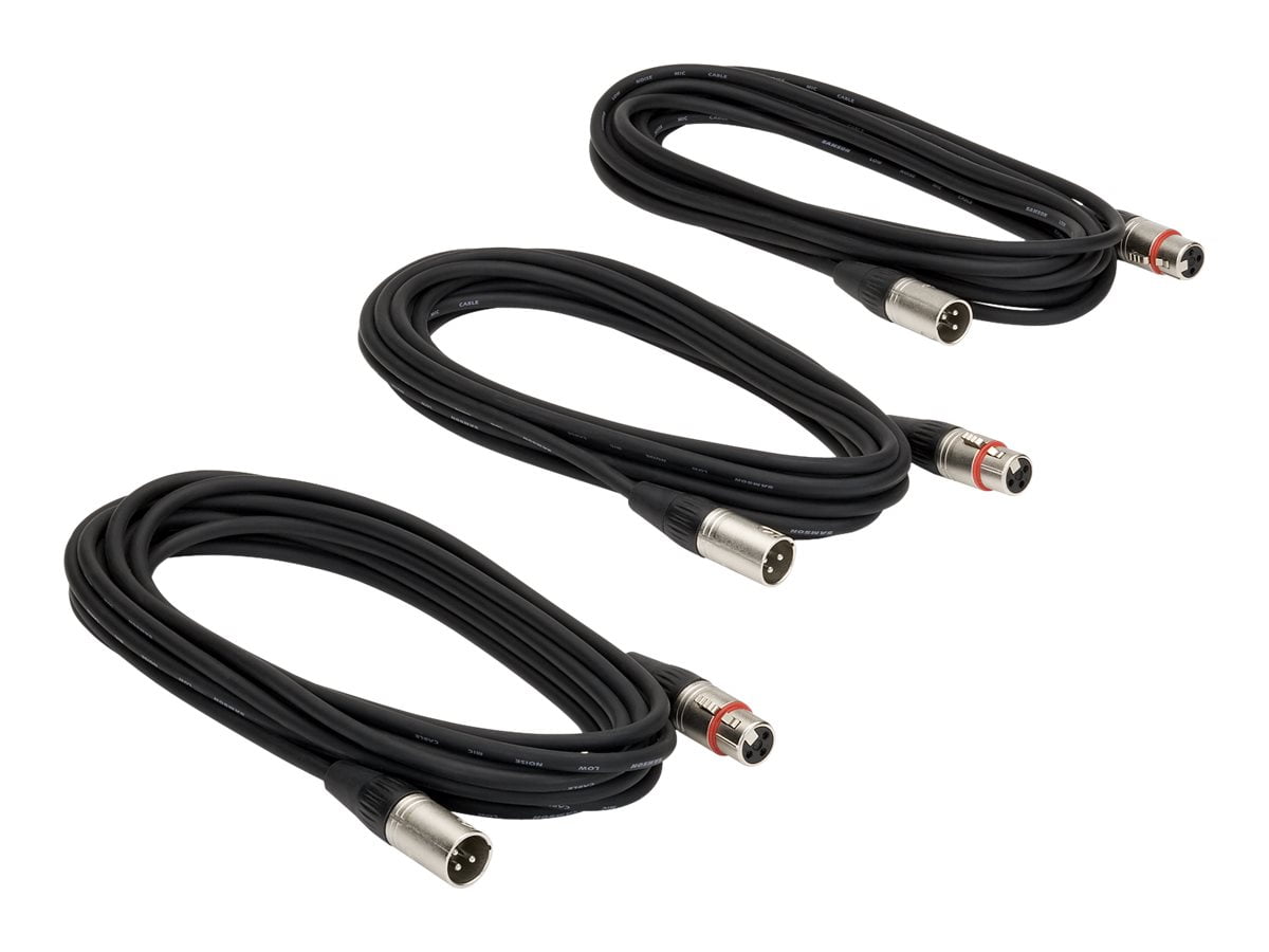 Samson MC18 18 Foot XLR to XLR Microphone Cable 3-Pack