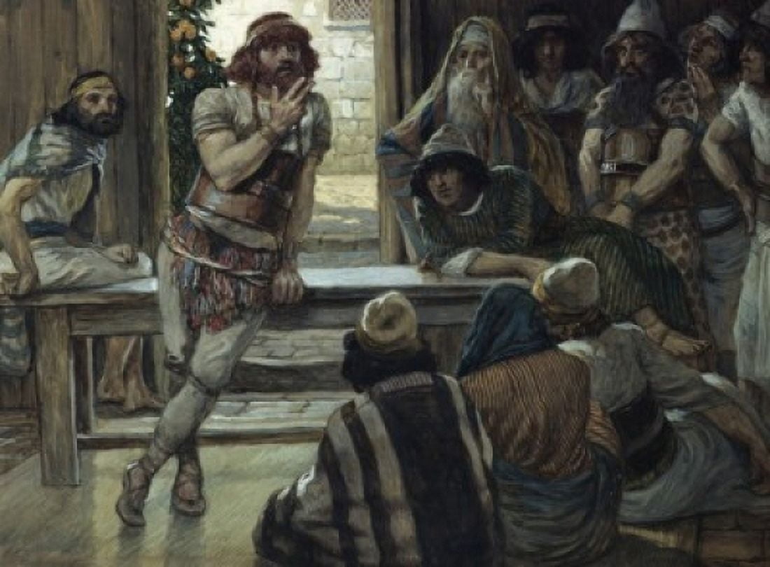 Samson Puts Forth a Riddle  James J Tissot (1836-1902French)  Jewish Museum New York Canvas Art - James Tissot (24 x 36)