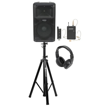 Samson RS112A 12" 400w Speaker w/Bluetooth+Wireless Headset Mic for Speeches