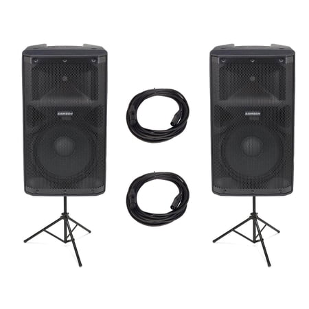 Samson RS112A Speakers With Stands and Cables