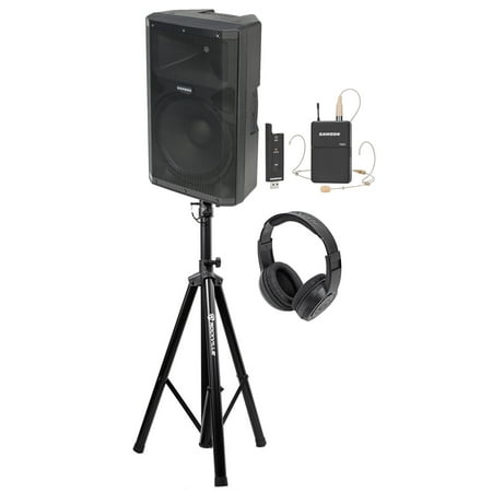 Samson RS115A 15" 400w Speaker w/Bluetooth+Wireless Headset Mic for Speeches