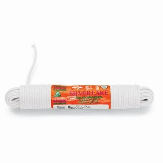 Samson Rope Nylon Core Sash Cord, 700 lb Capacity, 100 ft, Cotton, White - 1 EA (650-001012001060)