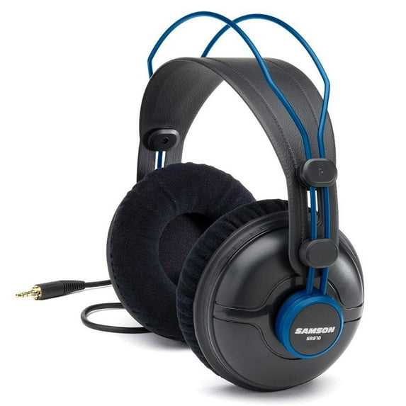 Samson SR970 Professional Studio Reference Headphones Closed Back Design with 50mm Premium Drivers (Blue)