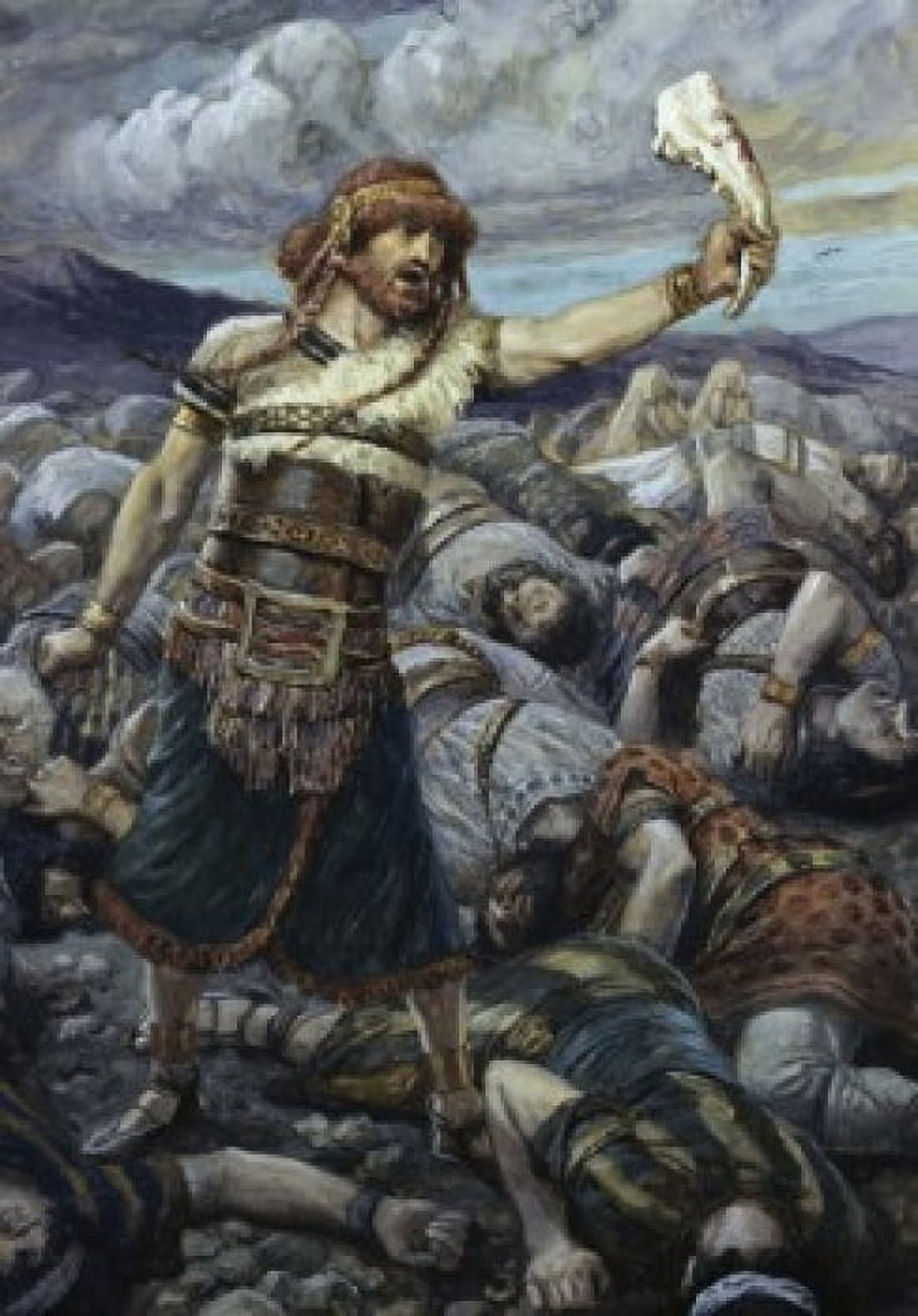 Samson Slays a Thousand Men James Tissot (1836-1902French) Watercolor Jewish Museum New York Canvas Art - James Tissot (18 x 24)