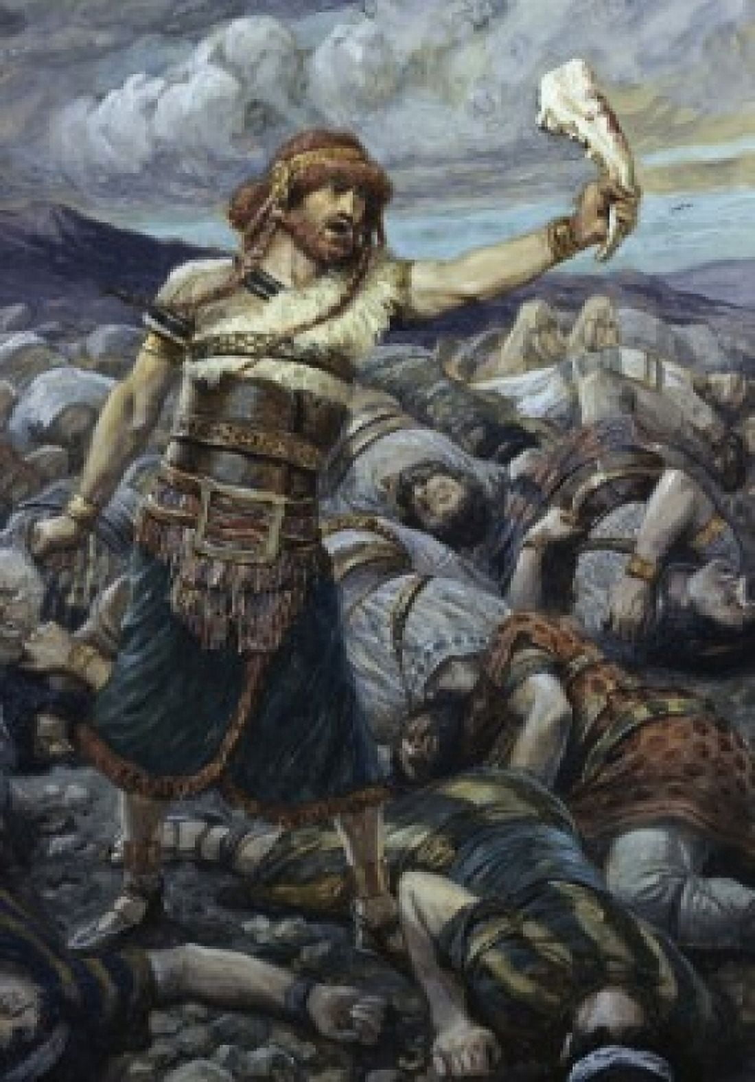 Samson Slays a Thousand Men James Tissot (1836-1902French) Watercolor Jewish Museum New York Canvas Art - James Tissot (24 x 36)