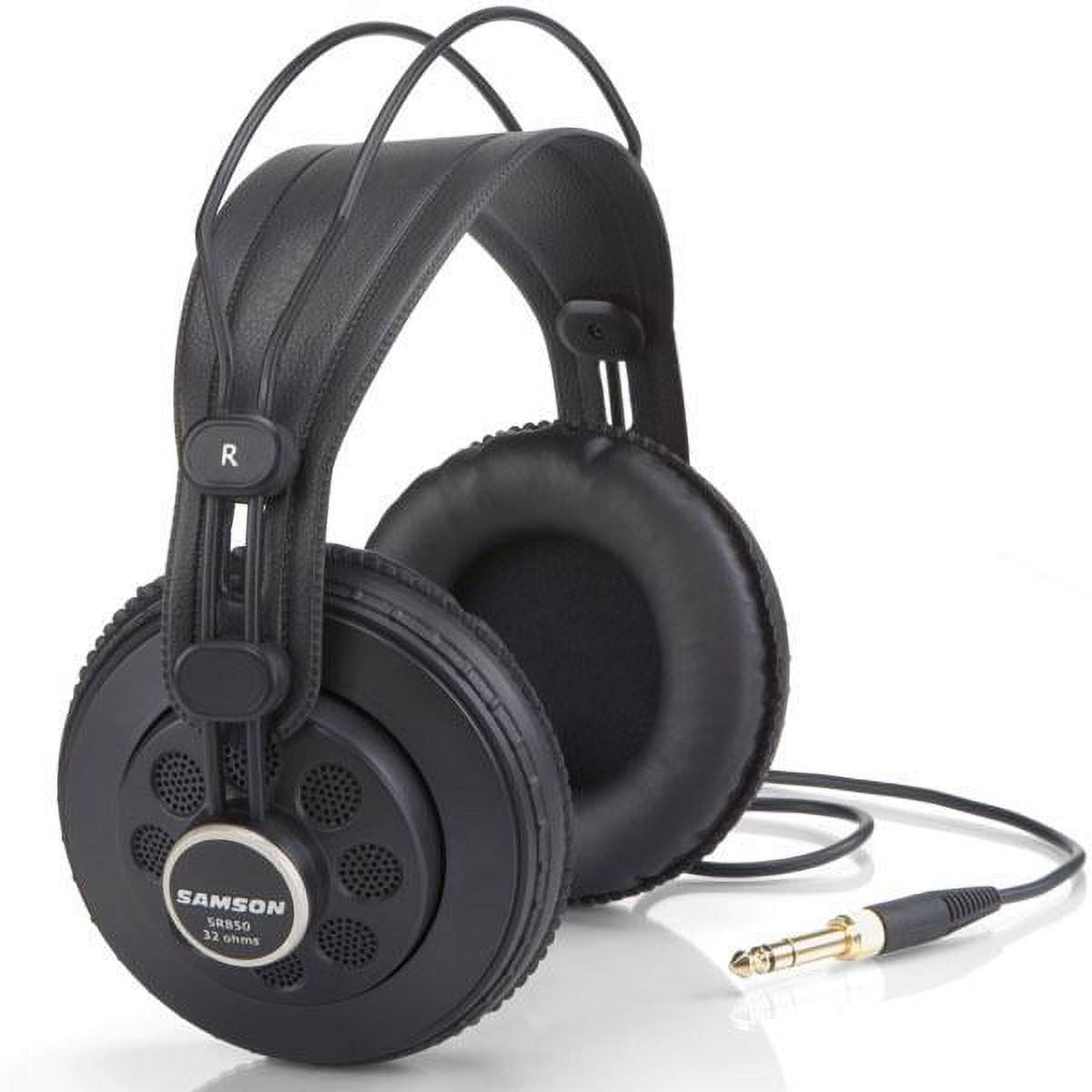 Samson Technologies SR850 Semi Open-Back Studio Reference Headphones, Black