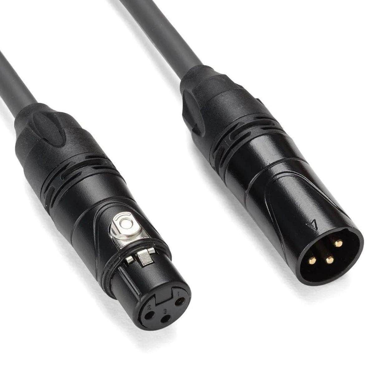 Samson Tourtek Pro 15' Quad Core Microphone Cable, Standard XLR-XLR Connector, 24 AWG, Gold Plug